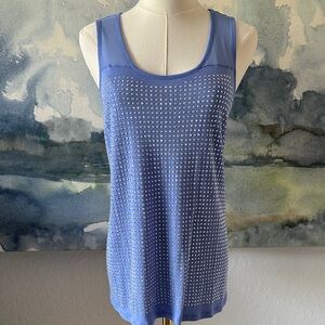 INC International Concepts M Sparkly Embellished Lilac/Blue  Tank Top